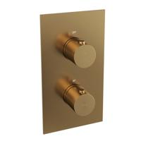 Brauer Gold Edition inbouwthermostaat - met inbouwdeel - 2 gladde knoppen - PVD - geborsteld goud 5-GG-5100 - thumbnail