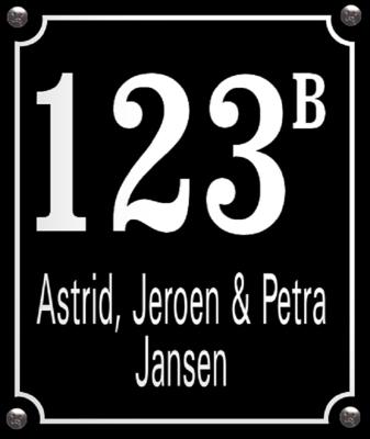 Emaille naambord groot Emaille naambord groot