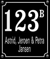 Emaille naambord groot - thumbnail