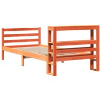 Bedframe zonder matras massief grenenhout wasbruin 200x200 cm - thumbnail