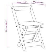 Eetkamerstoelen 4 st Corona inklapbaar massief grenenhout wit - thumbnail