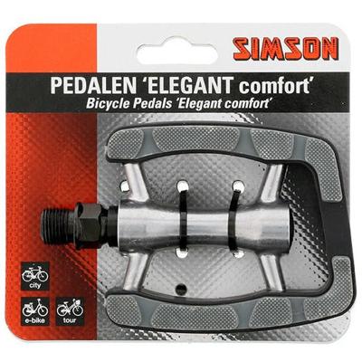 Simson pedalen Elegant Comfort 8 x 6 x 4 cm aluminium zwart