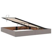 Opbergbed met matras met matras Taupe 200 x 200 cm Bewerkt hout - thumbnail