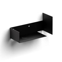 Clou Flush Badmeubelkast Open Met Handoekhouder Links 44x18x20,5 cm Zwart - thumbnail