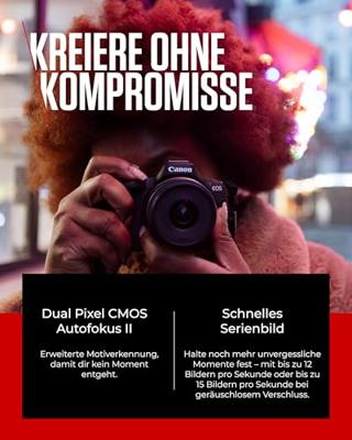 Canon EOS R50 zwart + RF-S 18-45mm Content Creator Kit - thumbnail