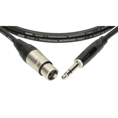 Klotz M1FS1K0100 microfoonkabel 3p XLR female - 6.35 mm 3p jack 1 m