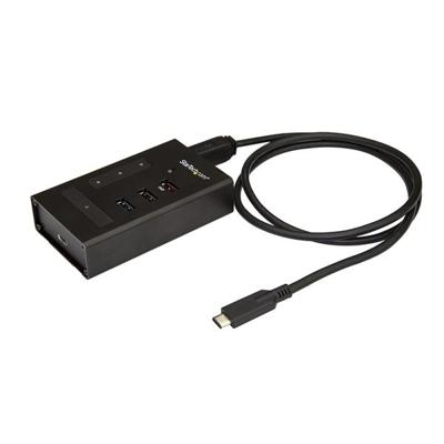 .com 4 poorts USB hub - USB-C naar 3x USB-A en 1x USB-C - USB 3.0 - metaal - industriële USB hub - monteerbare USB hub - Hub