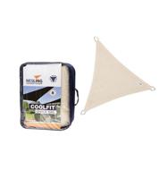 Nesling Coolfit schaduwdoek driehoek gebroken wit 5 x 5 x 5 meter - thumbnail