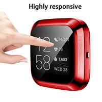 Fitbit Versa 2 Soft TPU case (volledig beschermd) - Rood - thumbnail