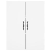 Hangkasten 2 st bewerkt hout wit - thumbnail