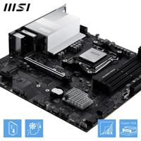 MSI PRO B840M-P WIFI6E AM5 mATX MB Moederbord Socket AMD AM5 Vormfactor Micro-ATX Moederbord chipset AMD® B840 - thumbnail