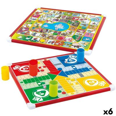 Parchis en Oca Spelbord CB Games 32 x 32 x 1 cm (25 Onderdelen) (6 Stuks)