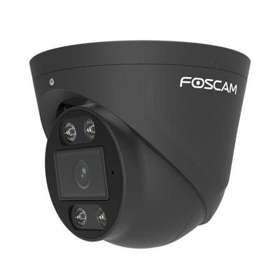 5 MP PoE IP dome-camera voor buiten met spotlights en sirene - Foscam T5EP Zwart