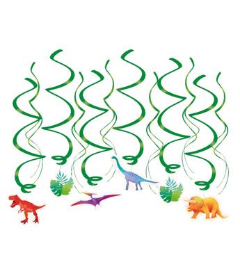 Swirls Dinosaurus Decoratie (12st)