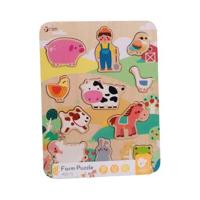 Classic World houten inlegpuzzel boerderij, 12st. - thumbnail