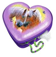 Ravensburger puzzel 54 stukjes 3D Hartendoosje paarden - thumbnail