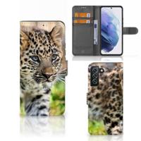 Samsung Galaxy S22 Plus | Telefoonhoesje | Met pasjeshouder | Baby Luipaard - thumbnail