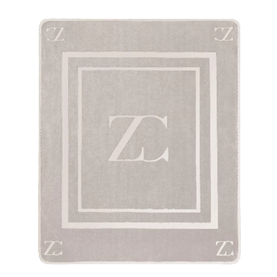 Plaid katoen - plaid ZC - plaid grijs & wit 70x90