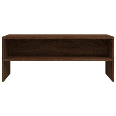 Tv-meubel 100x40x40 cm bewerkt hout bruineikenkleurig Tv-meubel 100x40x40 cm bewerkt hout bruineikenkleurig