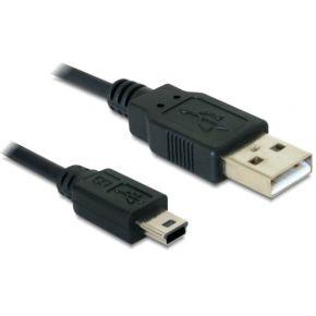 Delock USB 2.0 type A naar type mini B kabel (5-polig, 1m)