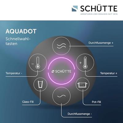 Schutte AQUADOT Digitale keukenkraan met smart control | RVS look | Zwart | Met soft-touch slang - 99556 Schutte AQUADOT Digitale keukenkraan met smart control | RVS look | Zwart | Met soft-touch slang - 99556