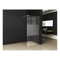 Slim glasplaat 800 x 2000 x 8 mm nano helder glas met melkglas middenband - thumbnail