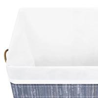 VidaXL Wasmand met 1 vak 83 l bamboe grijs - thumbnail