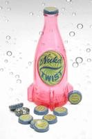 Fallout Nuka Twist Glass Bottle & Caps - Pink - thumbnail