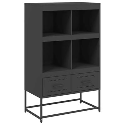 Hoge kast 68x39x111,5 cm staal zwart