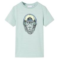 VidaXL Kindershirt met strepen 104 lichtmint - thumbnail