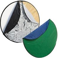 BRESSER BR-TR2 7in1 opvouwbare Diffuser, Reflectiescherm en Achtergrond 80cm rond - thumbnail