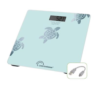 Little Balance Turtles Aqua USB-R BLAUW personenweegschaal