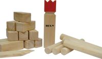 Kubb original rubberhout met rode koning - thumbnail