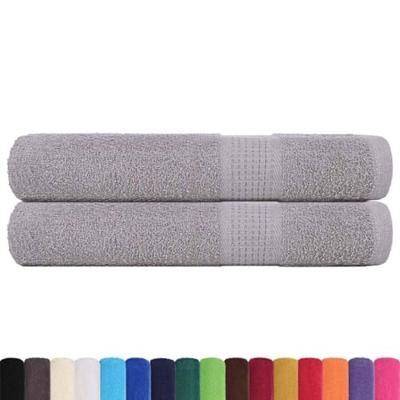 VidaXL Saunahanddoeken 2 st 80x200 cm 360 g/m² 100% katoen grijs VidaXL Saunahanddoeken 2 st 80x200 cm 360 g/m² 100% katoen grijs