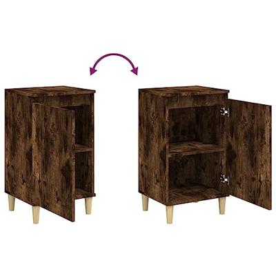 Nachtkastjes 2 st 40x35x70 cm bewerkt hout gerookt eikenkleurig