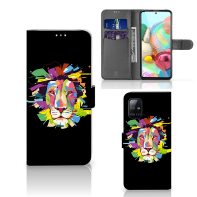 Samsung Galaxy A71 Leuk Hoesje Lion Color Samsung Galaxy A71 Leuk Hoesje Lion Color