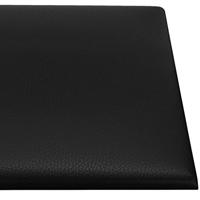 VidaXL Wandpanelen 12 st 0,54 m² 30x15 cm kunstleer zwart - thumbnail