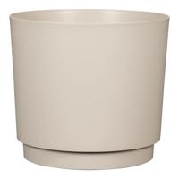 Ronde plantenpot - GARDEN ID - Plano - Ø 25 - 7 L - H 22 cm - Warm wit - thumbnail