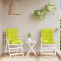 VidaXL Stoelkussens 2 st lage rug oxford stof felgroen - thumbnail