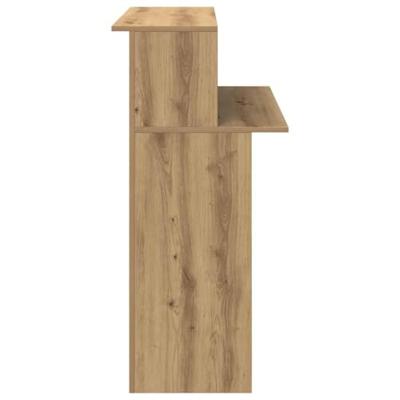 Receptiebalie 100x50x103,5cm bewerkt hout artisanaal eikenkleur