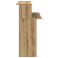 Receptiebalie 100x50x103,5cm bewerkt hout artisanaal eikenkleur - thumbnail