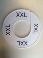 Maatring 9cm wit/zwart XXL - thumbnail