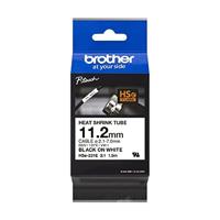 Brother HSE231E Labeltape krimpkous Tapekleur: Wit Tekstkleur: Zwart 11.2 mm 1.5 m - thumbnail