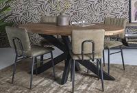 Sohome Ovale Eettafel 'Yannick' Mango met staal, 160 x 80cm - thumbnail