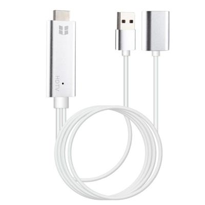 USB 3.0 Female HDMI HD 1080P Video Converter HDTV-kabel voor iPhone X / iPhone 7 / iPhone 6s & 6s Plus en andere Apple/Android Devices(Silver)