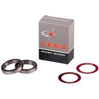 Cema kogellager set voor 30mm bottom bracket keramisch rood - thumbnail