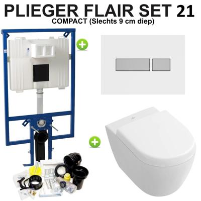 Plieger Flair Compact Subway 2.0 Compact set21 Wit/ Matchroom (meerprijs €30,00)