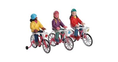 Kerstfiguur Bike ride set of 3 LEMAX - Lemax