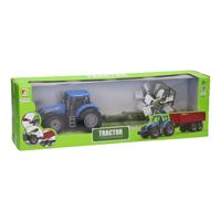 Tractor met Hooischudder 1:32 - thumbnail