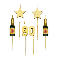Taartkaarsjes Set 90 Jaar (6st) - thumbnail